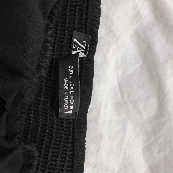 ZARA STRETCH LINEN BLEND STRAPPY CROP TOP - Picture 3 of 6